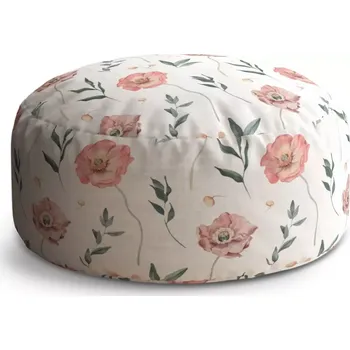 Taburet Sablio Taburet Circle Romantické pryskyřníky: 38x48 cm