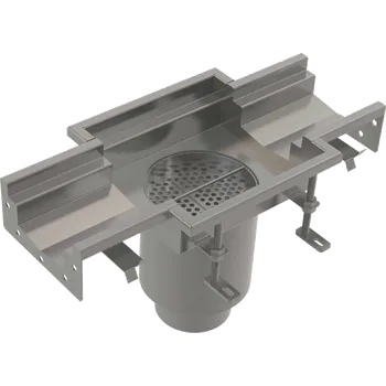 sprchový žlab Alca Průmyslová krabicová vpust průběžná 250×250-135, nerez AISI 304 APR6-2211-135