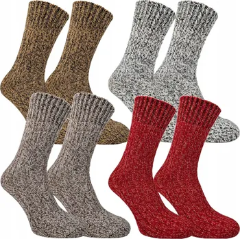 Dámské ponožky Ponožky Dámské Vysoké Vlněné Teplé Zimní Alpaka Sada 4 Páry Velikost 35-38