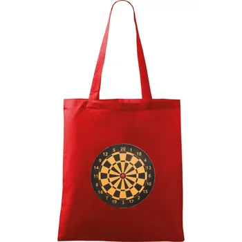 Nákupní taška Terč na šipky - Taška bavlněná - 42 x 38 cm ( Červená )