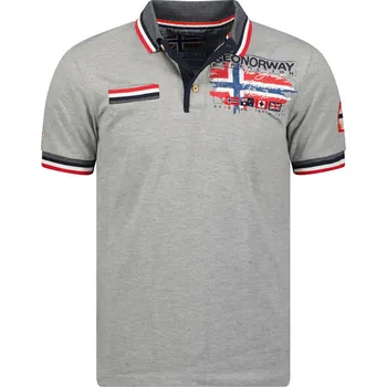 Pánské tričko GEOGRAPHICAL NORWAY polokošile pánská KRUSTY MEN S šedá