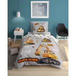 Povlečení bavlněné, Velká stavba, 140 x 200cm + 70 x 80 cm