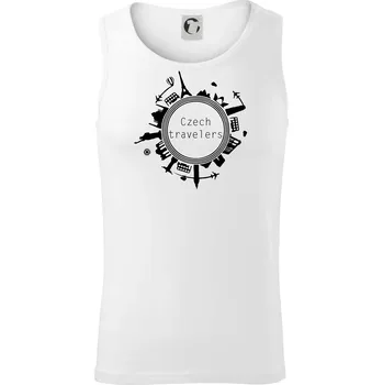 Czech Travelers jednobarevný - Tílko pánské Core - XL ( Bílá )