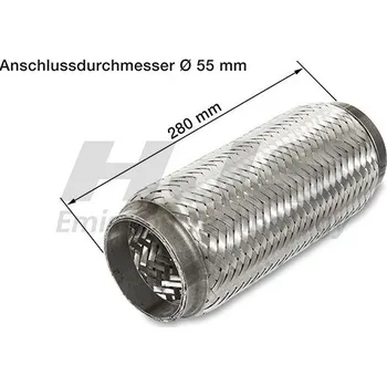 Zadní díl výfuku Flexibilní trubka, výfukový systém HJS 83 00 8525