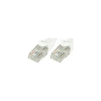 Síťový kabel Patch cord U/UTP 6 lanko CCA PVC bílá 7,5m 24AWG