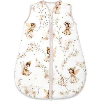 Spací pytel pro miminko Spací vak, bavlna, celoroční na zip 74 cm, Elfí víla - béžová