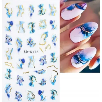 samolepka Samolepky 5D na nehty samolepicí Mramorový design Vzory S159