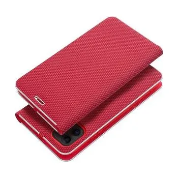 Pouzdro na mobilní telefon Pouzdro LUNA Book Carbon pro IPHONE 16 Pro Max červené - OEM + zdarma možnost vyzkoušet a vrátit zboží do 30 dní