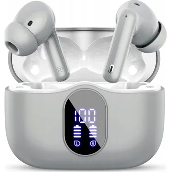 Sluchátka BEZDRÁTOVÁ SLUCHÁTKA DO UŠÍ JESEBANG BD86 ŠEDÁ BLUETOOTH