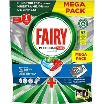 Tableta do myčky Kapsle do myčky FAIRY Platinum Plus All in One Blue - 53 ks