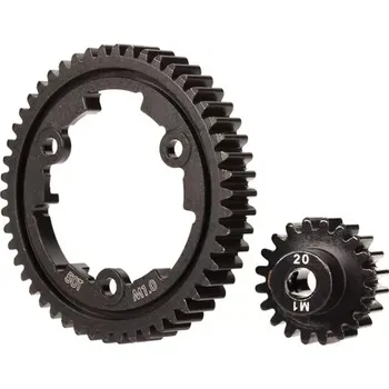 RC náhradní díl Traxxas čelní ozubené kolo 50T 1.0M široké, pastorek 20T na hřídel 5mm