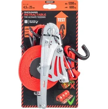 Upínací popruh QUICKLOADER® Retractable 1200 kg • 4,5 m x 25 mm
