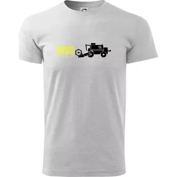 Kombajn sklizeň - Triko extra velké (5-8XL) - 6XL ( Světlešedý Melír )