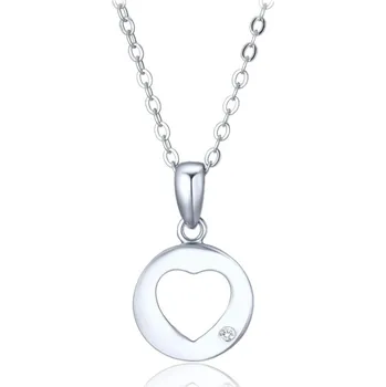 Náhrdelník Stříbrný náhrdelník se srdíčkem - matka