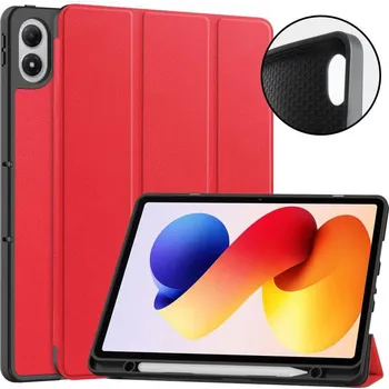 Pouzdro na tablet VSECHNONAMOBIL 126851 LEATHER Zaklápěcí kryt pro Xiaomi Redmi Pad 2 Pro červený