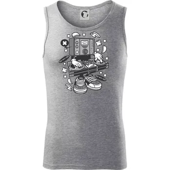 DJ metr - Tílko pánské Core - XL ( Tmavě šedý melír )