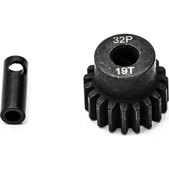 Ocelový motorový pastorek 19 zubů, modul 32DP s 5mm vrtáním a 3,17mm adaptérem