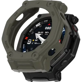 Příslušenství k chytrým hodinkám VSECHNONAMOBIL 124629 TPU HALF COVER Kryt pro Amazfit T-Rex 3 Pro 48mm zelený