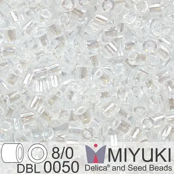 Korálek Korálky Miyuki Delica 8/0. Barva Crystal Luster DBL0050. Balení 5g.