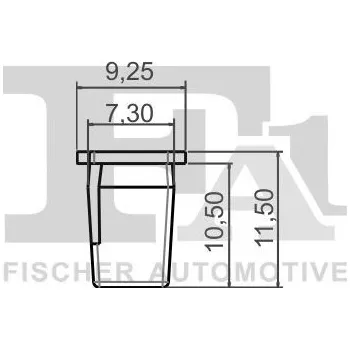 Lišta karosérie Klip, ozdobná / ochranná lišta FA1 33-60018.5