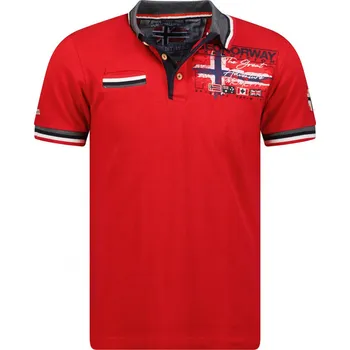 Pánské tričko GEOGRAPHICAL NORWAY polokošile pánská KRUSTY MEN S červená