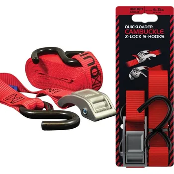 Upínací popruh QUICKLOADER® Cambuckle Z-lock S-hooks 400 kg • 4 m x 25 mm