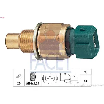 Čidlo automobilu Snímač, teplota chladiva FACET 7.3560