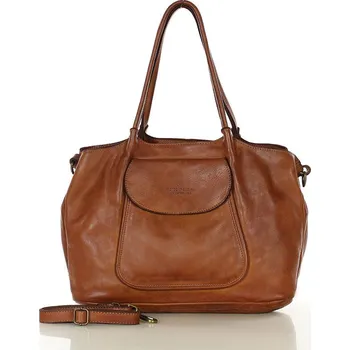 Kabelka MARCO MAZZINI Hnědá kožená kabelka v86a Velikost: ONE SIZE