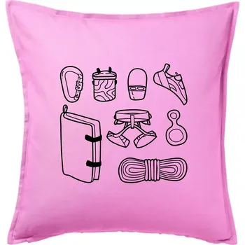 Polštář Climbing Wall Gear - Polštář 50x50 - 50x50 - Pouze potah ( Růžová )