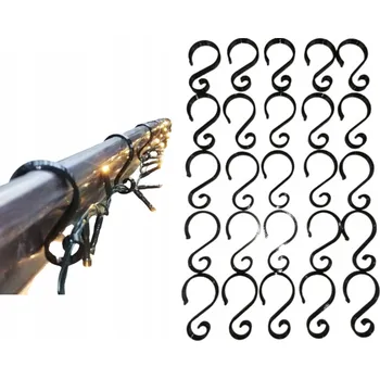 Vánoční dekorace 25 KS HÁČKŮ NA OKAP pro vánoční dekorace věšák na světýlka