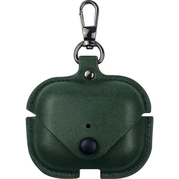 Sluchátka VSECHNONAMOBIL 126745 LEATHER POCKET Pouzdro pro sluchátka AirPods Pro 3 zelené