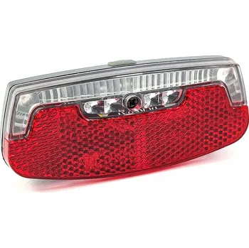 Cyklosvítilna Zadní světlo JET na nosič zavazadel LED + baterie součástí balení 2x AAA