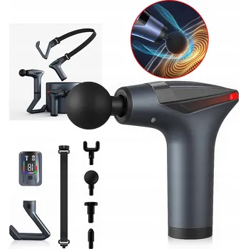 Masážní přístroj POKROČILÁ MASÁŽNÍ PISTOLE NA TĚLO, KRK, ZÁDA S VIBRAČNÍM PÁSEM PRO