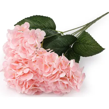 umělá květina Umělá kytice hortenzie, střední, 3 růžová sv.