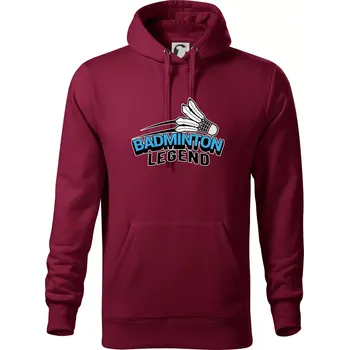 Pánská mikina Badminton legend - Mikina pánská Cape s kapucí - 5XL ( Garnet )