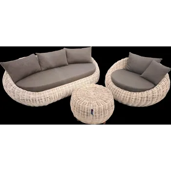 Zahradní sestava FaKOPA Zahradní ratanová sestava CHARLOTTE - přírodní ratan