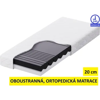 Matrace MOLMAT MATRACE VELORA+ [hybridní pěna + PrimeFoam] Rozměr: 200 x 90 cm, Potah matrace: MOLMAT BLACK, LÁTKA 180 gr/m2 + ROUNO 150 gr/m2, další informace v popisu variant níže: výška od 19 cm; tuhost: 3,5/4 z 5 |EXPEDICE 24HOD|