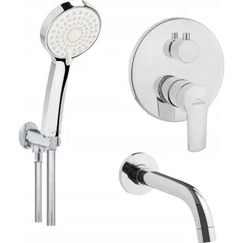 Vodovodní baterie Podomítková vanová baterie Invena VERSO stříbrná