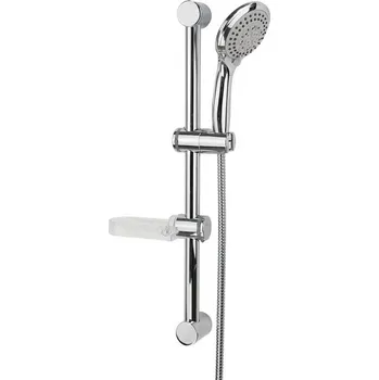 Sprchová hlavice Sprchová souprava 4-dílná, EASY ruční sprcha, 3 proudy, tyč, hadice, mýdlenka, chrom