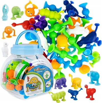 ostatní stavebnice Stavebnice click4TOYS gumové přísavky 36 dílů