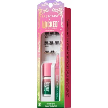 Umělé řasy Umělé řasy v trsech + aplikátor + lepidlo Falscara WICKED limited KISS 1 ks