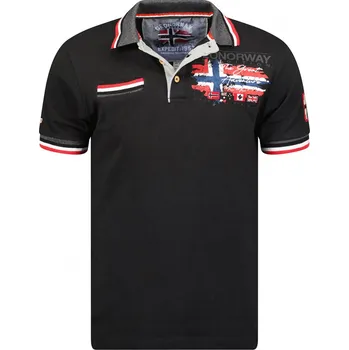 Pánské tričko GEOGRAPHICAL NORWAY polokošile pánská KRUSTY MEN S černá