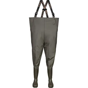 Rybářské oblečení Brodící kalhoty s holínkou Fox Khaki HD XL Waders Velikost EU42