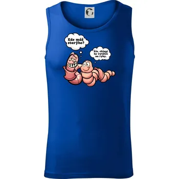 Žížaly na rybách - Tílko pánské Core - 2XL ( Královská modrá )