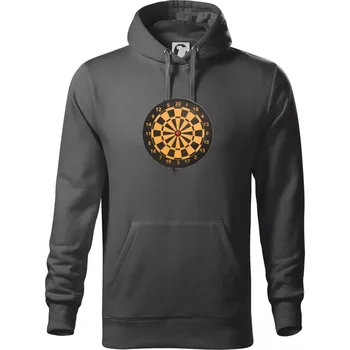 Pánská mikina Terč na šipky - Mikina pánská Cape s kapucí - 5XL ( Ocelově šedá )