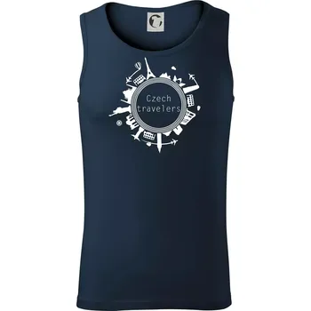 Czech Travelers jednobarevný - Tílko pánské Core - 2XL ( Námořní modrá (velmi tmavá - téměř černá) )
