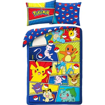 Povlečení Sada povlečení Halantex Pokémon, vícebarevné, 140x200 cm