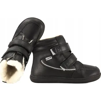 Dívčí zimní obuv BARTEK 8401451 BAREFOOT ZIMNÍ BOTY/KOZAČKY ZATEPLENÉ VLNOU SNĚHULE 27 Černá