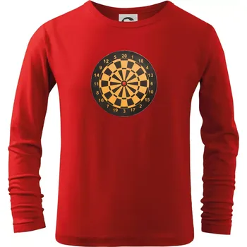Terč na šipky - Triko dětské Long Sleeve - 158 cm/12 let ( Červená )