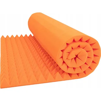 Akustická pěna oranžová 5 cm Bitmat pyramida - estetická dekorace 2 m²